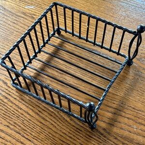 Bronze twisted Metal Napkin Holder wrought iron style